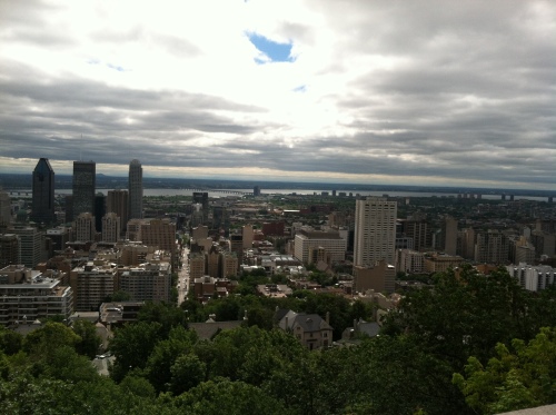 View from the top of Mont Royal.